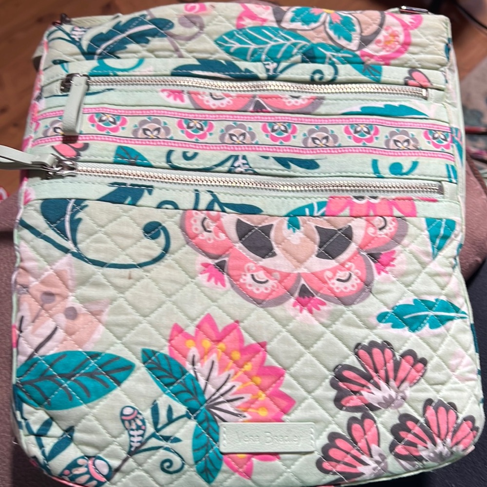 Vera Bradley Iconic Triple Zip Hipster